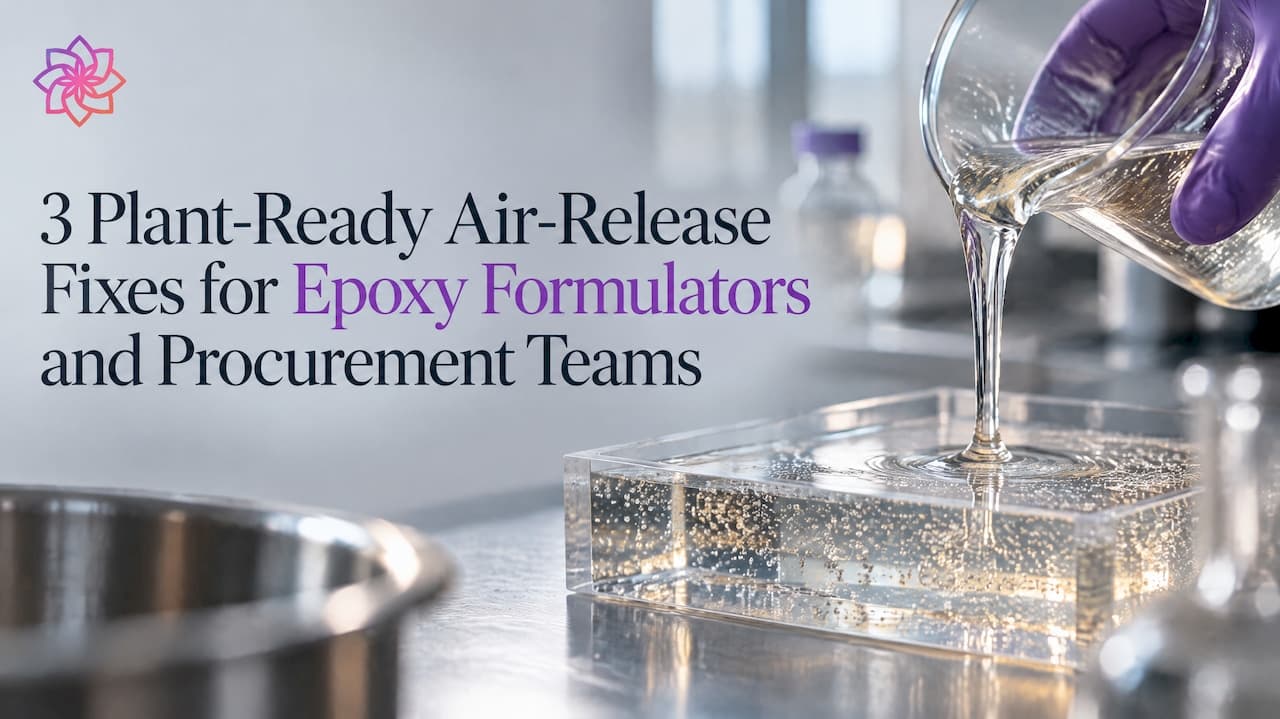 Formulators & Procurement: 3 Plant Ready Fixes for Air Release in Epoxy