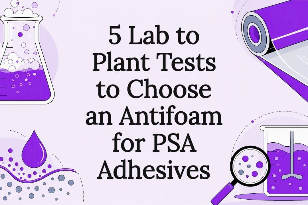 5 Lab to Plant Tests to Choose an Antifoam for PSA Adhesives