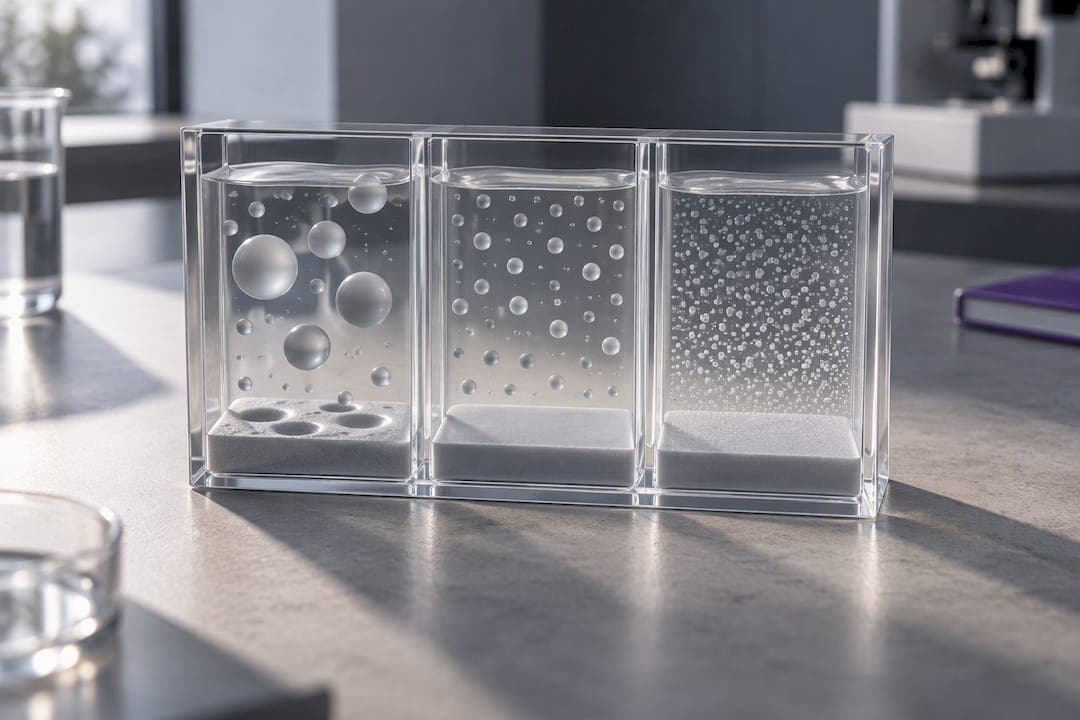 Illustration of droplet size and shear window