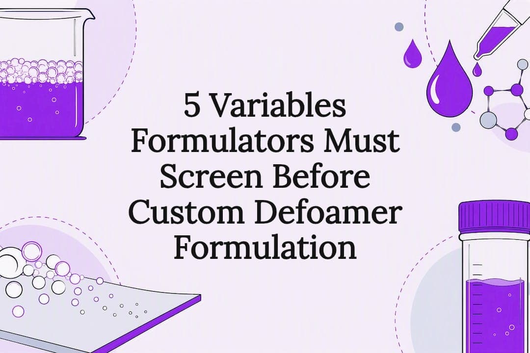 5 Variables Formulators Must Screen Before Custom Defoamer Formulation