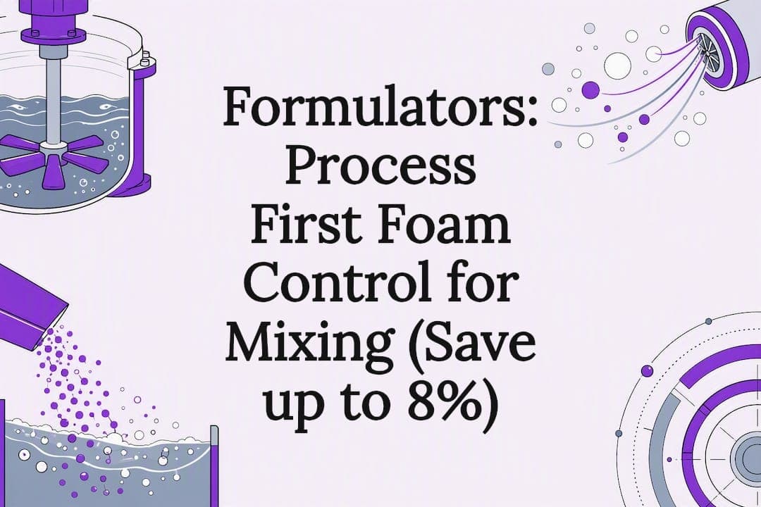 Formulators: Process First Foam Control for Mixing (Save up to 8%)