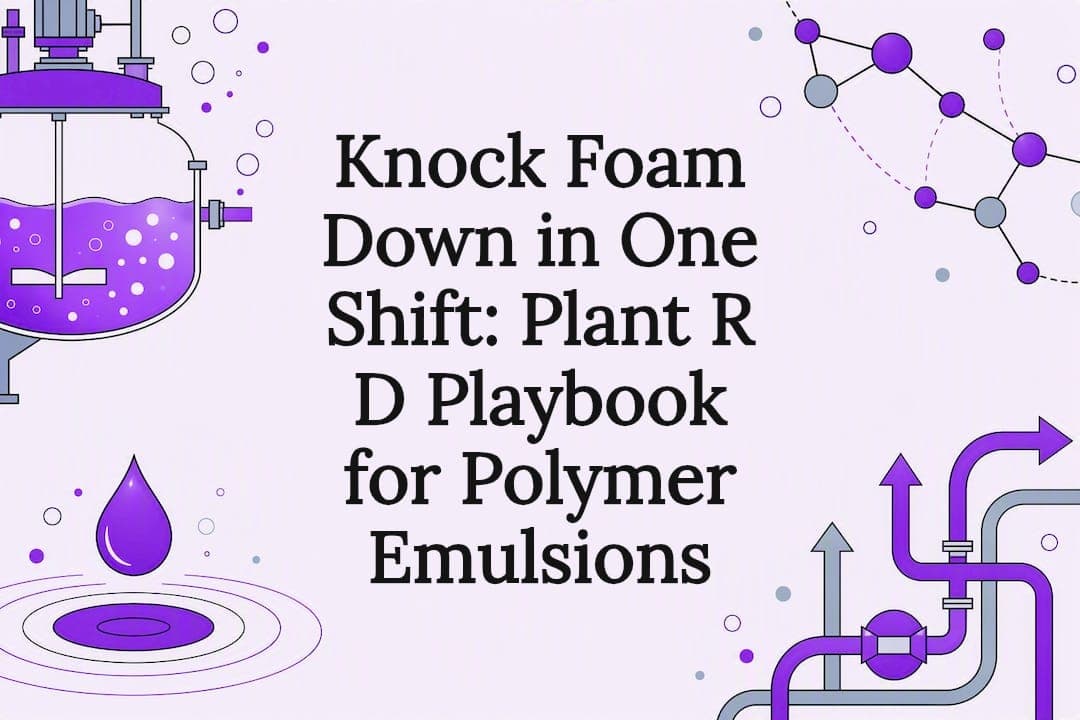 Knock Foam Down in One Shift: Plant R D Playbook for Polymer Emulsions