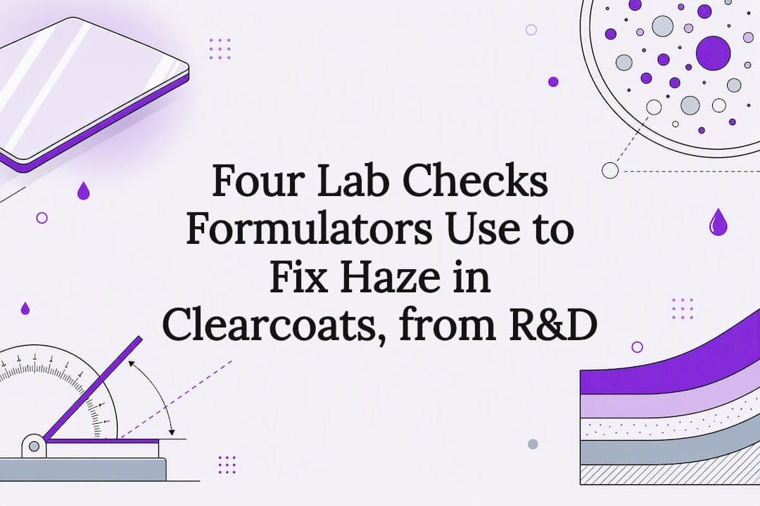 Four Lab Checks Formulators Use to Fix Haze in Clearcoats, from R&D