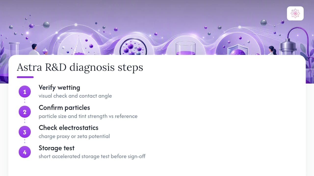 Four-step flocculation diagnosis process