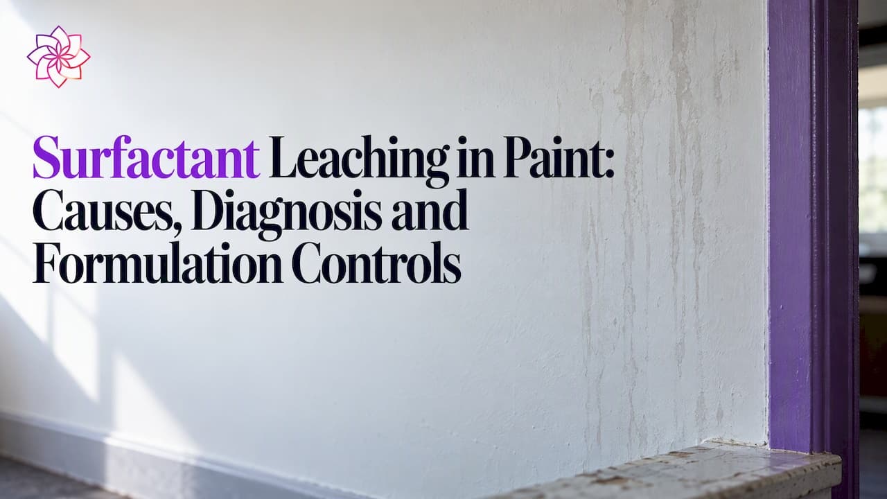 Surfactant Leaching in Paint: Causes, Diagnosis and Formulation Controls