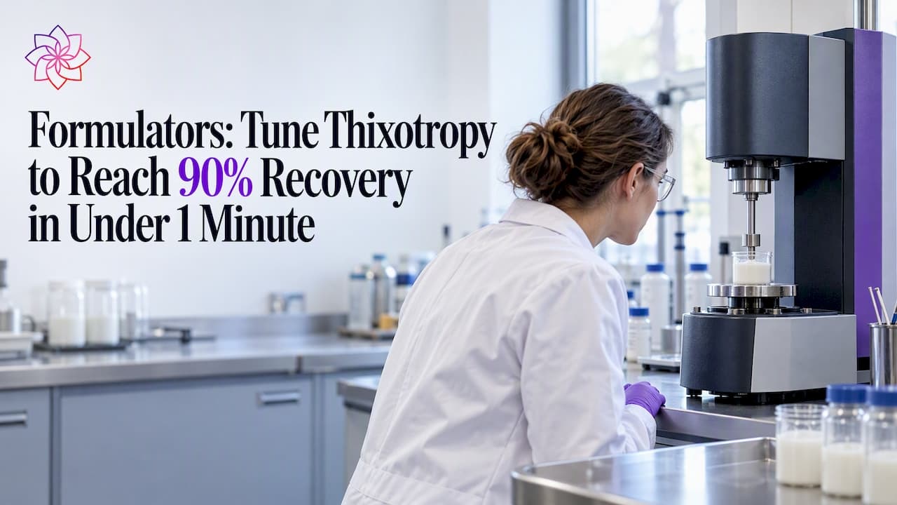 Formulators: Tune Thixotropy to Reach 90% Recovery in Under 1 Minute